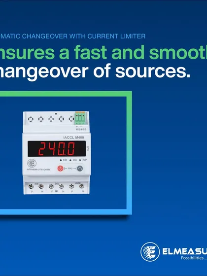 A clean, focused graphic of our iACCLM400 automatic changeover switch. It highlights the product's core function of providing seamless power backup and protecting home devices.