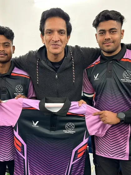 Our players getting a photo opportunity with the founder of Minerva Academy. These are the connections that build professional careers.