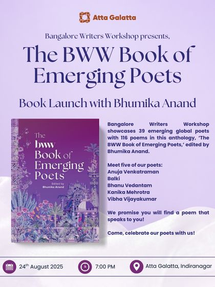 We celebrate new voices in literature with events like the book launch for 'The BWW Book of Emerging Poets'. It's a chance to meet the poets and hear their transformative work.