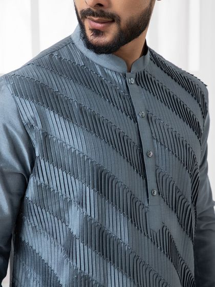 This collection represents the full scope of my menswear styling. It includes everything from intricately embroidered sherwanis and modern printed kurtas to sharply tailored indo-western looks, ensuring every man is impeccably dressed for any celebration.