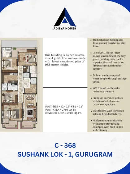 We build with precision and transparency. This plan details the specifics of our C-368 project, from the 2300 sq. ft. covered area to our adherence to seismic zone 4 guidelines and the use of premium, earthquake-resistant materials.