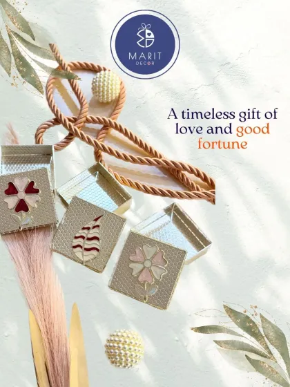 A timeless gift of love and good fortune. My Ginni Boxes, with their delicate floral and leaf motifs, are the perfect small package for big blessings.