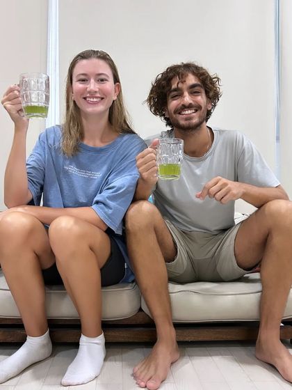 Sharing a moment of calm after a shared experience. Couple floats are a great way to build memories and deepen your connection.