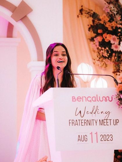 Another shot from the BWPA Bangalore event. The floral decor and pink lighting created such a beautiful atmosphere.