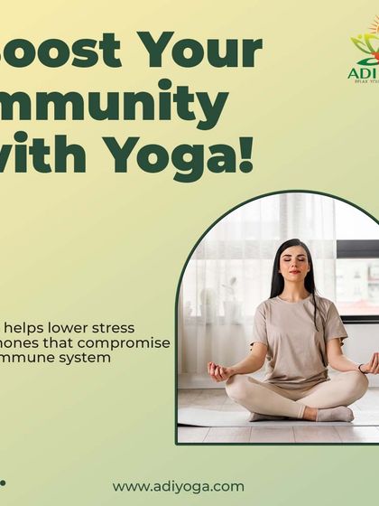 Yoga helps lower stress hormones that can compromise the immune system. This graphic explains how a consistent practice can boost your immunity.