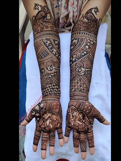 Shaik Tabassum - Destination Wedding Mehendi Portrait Mehendi: Capturing Likeness in Henna photo 20