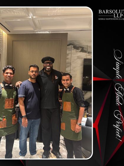 Our team was thrilled to serve cricketing legend Chris Gayle at a private event. We bring our A-game for every client, no matter the occasion.