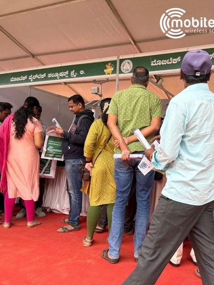The bustling crowd at our stall during Krishi Mela 2024 at GKVK, Bengaluru.