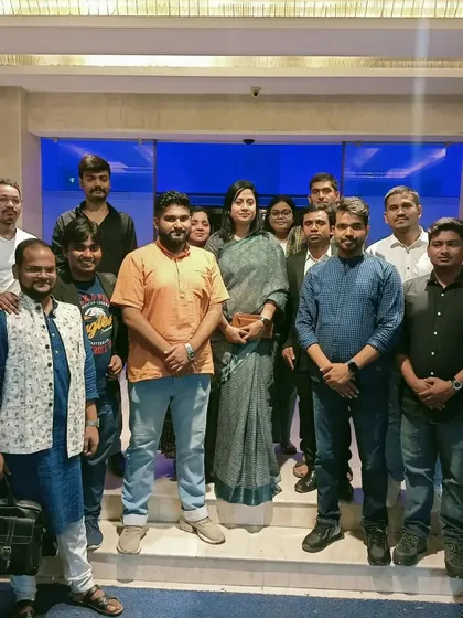 A group photo marking a successful gathering with colleagues and friends from the professional community.