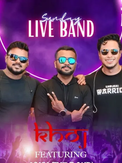 The members of KHOJ The Band, ready to bring their energy to my stage for a Sunday live session.