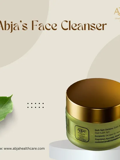 A clean, studio shot of my Ayurvedic Face Cleanser, recommended for those with acne-prone skin.