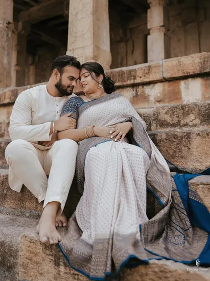 A romantic maternity portrait of a couple seated on the steps of a historic temple. I love using architectural elements and natural light to create timeless, serene images that you will treasure forever.