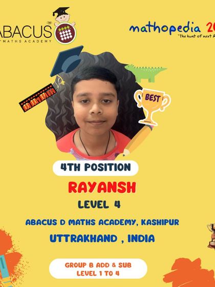 Abacus D Maths Academy - Educational Franchise & Teacher Training Mathopedia: Our Annual Competitions photo 88