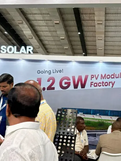 A busy scene at my booth during the Global Solar Expo. I enjoy engaging with visitors, discussing their energy needs, and explaining how my solar systems can help them save money and reduce their carbon footprint.