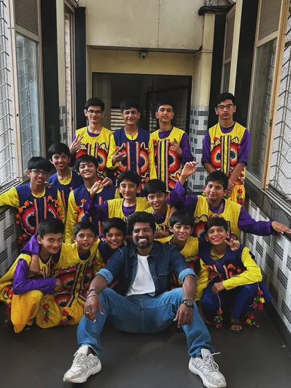 A memorable moment with the talented boys who performed in our "Uttar Pradesh Darshan" act. Their energy was incredible.