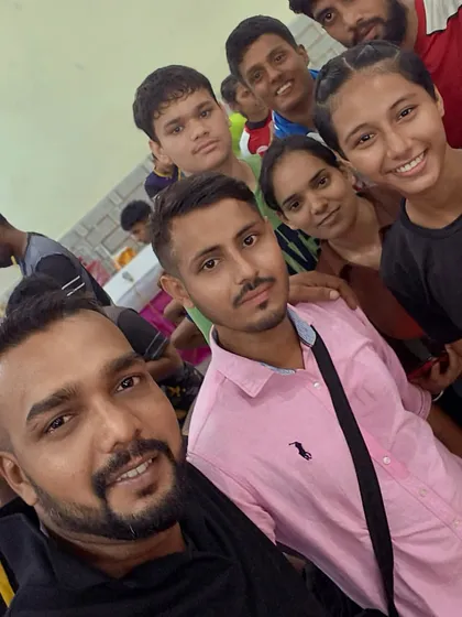 A selfie with the team during our trip for the national championship.