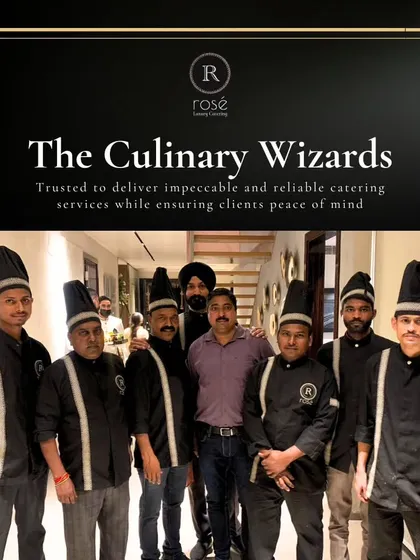 Meet our culinary wizards. This portrait of our core team showcases the experienced and trusted professionals who deliver impeccable and reliable catering services, ensuring our clients' peace of mind.