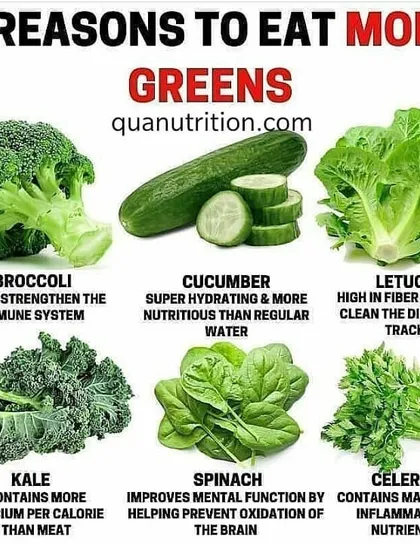 Eating more greens is a cornerstone of good health. I help clients understand the unique benefits of different vegetables, from broccoli for strengthening the immune system to spinach for improving mental function.
