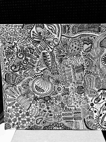 The full artwork from yet another angle. It's designed to be viewed from any direction, always offering a new experience.