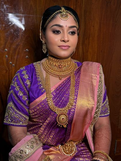 Sneha Kiran - Bridal & Event Makeup Artistry Traditional South Indian Muhurtham Brides photo 87
