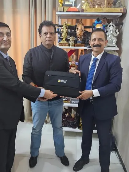 A delegation from Amity University visiting my KIO office to discuss collaborations. We are creating landmark opportunities for our players to pursue higher studies with scholarships.