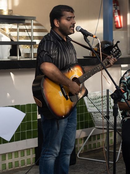 Another fantastic musician who shared his talent with us. The variety of performers at our open mic is always incredible.
