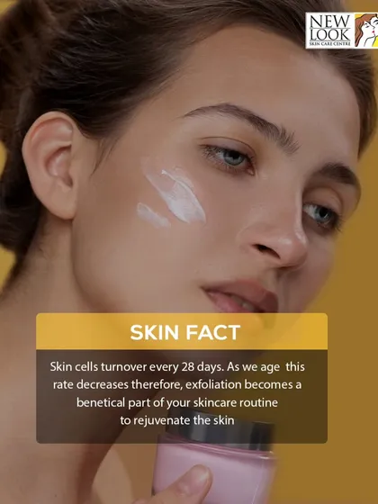 A key skin fact: your skin cells naturally turn over every 28 days, but this process slows as we age. This is why professional exfoliation becomes crucial for maintaining rejuvenated, fresh skin.