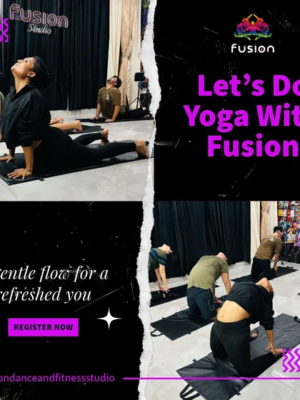 More moments from our group yoga sessions. Here, the class moves together in Bhujangasana (Cobra Pose), a great backbend for strengthening the spine.