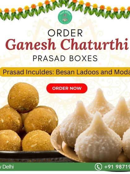 This Ganesh Chaturthi, order your prasad boxes from me. Each box contains freshly made Besan Ladoos and Modaks.