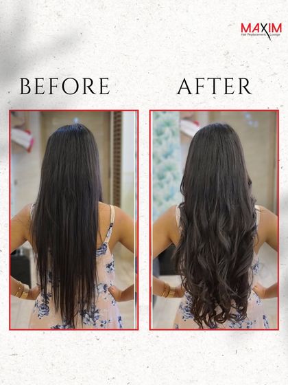 From long and straight to voluminous and curly. This transformation shows how extensions can be used not just for length, but to completely change the hair's texture and style.