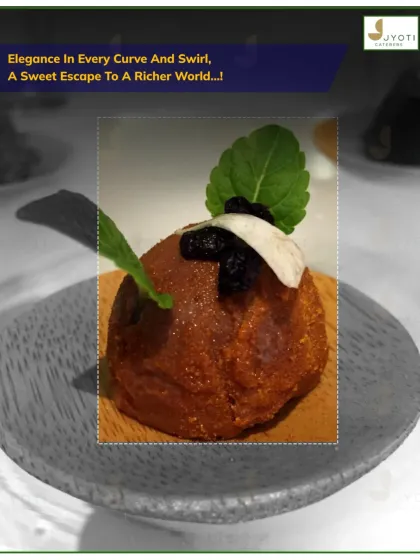 Elegance in every curve and swirl. This rich, chocolate-based dessert is garnished with fresh mint, offering a sweet escape to a richer world.