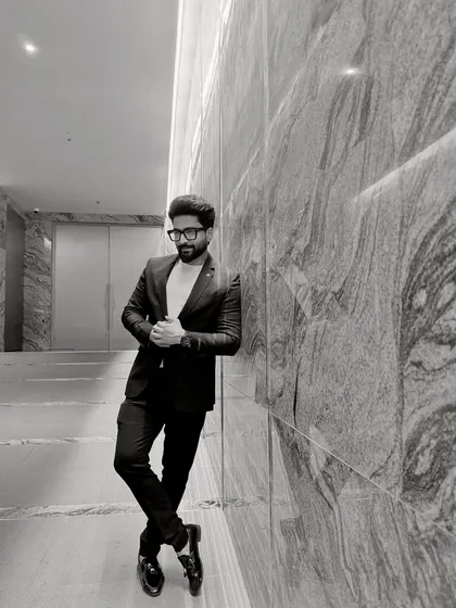 A black and white shot that captures the classic, elegant style I bring to formal corporate functions and black-tie events.