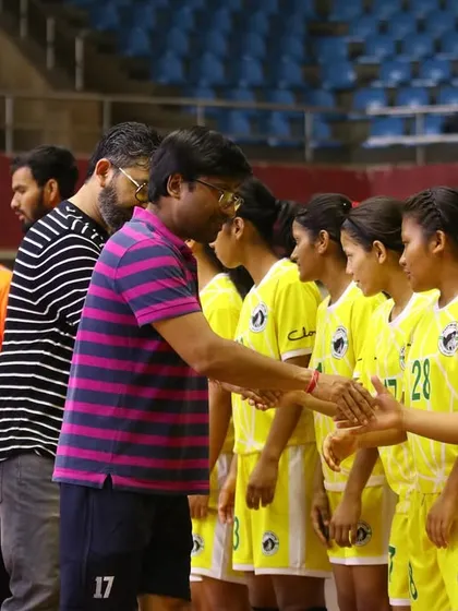 The President of Football Delhi and our club's supremo at the Women's Futsal final, highlighting our club's respected position in the regional football community.
