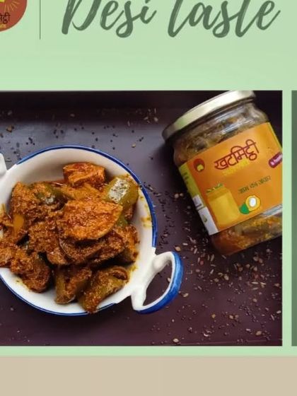 A classic shot of my spicy mango pickle. The desi taste you crave is just an order away.