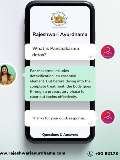 Panchakarma is a comprehensive detoxification therapy. Before the main cleanse, your body undergoes a preparatory phase (Poorvakarma) to ensure toxins are ready to be cleared out effectively and safely.