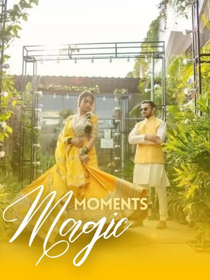 The magic is in the moments. A candid shot from a vibrant Haldi ceremony, showcasing the joy and energy our venue hosts. The lush greenery provides a perfect, natural setting for these colorful traditions.