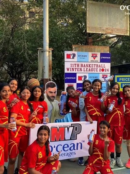 Our girls' team knows how to bring the energy. Here they are celebrating during the MVP Winter League 2024. We are committed to developing talent for both our boys and girls teams.