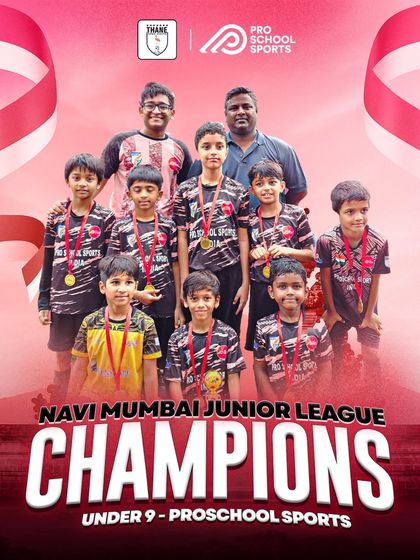 Champions of the Navi Mumbai Junior League! Our Under-9 team played with incredible energy and skill to win the title.