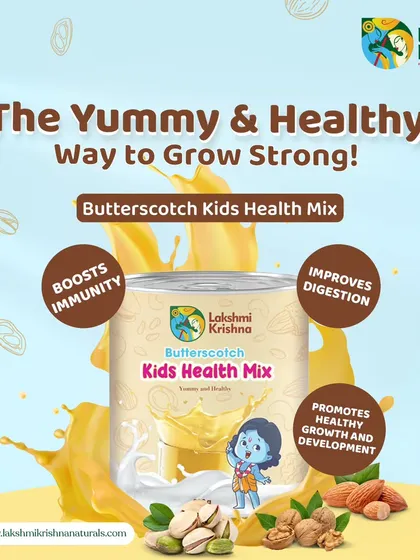 For picky eaters, taste is everything. Our Butterscotch Kids Health Mix is a yummy and healthy way to ensure your child gets the nutrition they need from sprouted grains and nuts, helping boost their immunity and support healthy growth.