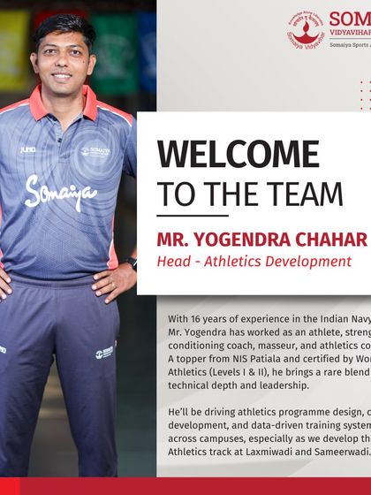 We are thrilled to welcome Mr. Yogendra Chahar as our Head of Athletics Development. With 16 years of experience and World Athletics certification, he will drive our athletics program design and data-driven training systems.