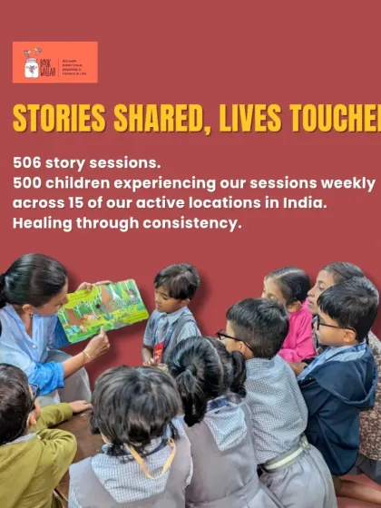 506 story sessions, 500 children weekly, across 15 locations. We provide healing through consistency, and your support ensures we can continue to show up for these children week after week.