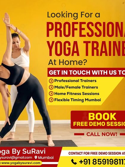 Looking for a professional yoga trainer at home? We provide expert guidance in poses like Trikonasana (Triangle Pose) to help you build strength and flexibility.