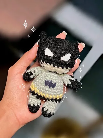 Even the Dark Knight needs a soft side. Here is a custom grumpy Batman amigurumi I made for an order, perfect for any DC comics fan.
