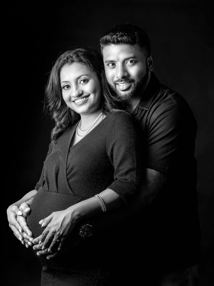 Another beautiful black and white shot of the couple. The direct look at the camera combined with the loving embrace creates a powerful and confident portrait.