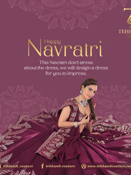 Happy Navratri. During this divine festival, don't stress about your outfit. We are here to design a dress for you to impress. Let us help you customize your dream outfit.