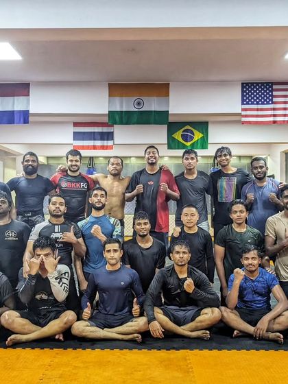The submission society. A great shot of our team after a tough training session.