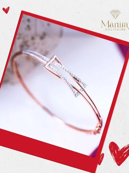 A diamond bracelet for every moment. This delicate, modern bangle with a geometric clasp is a beautiful way to celebrate your love story.