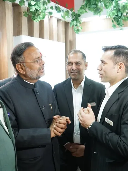 We were honored to have Shri Heera Lal Nagar Ji, Minister of Energy for Rajasthan, inaugurate our stall at the Bharat Solar Expo. His visit underscores the government's support for renewable energy.