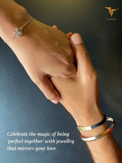 For the kind of love that needs no words. Celebrate the magic of being perfect together with jewellery that mirrors your love, like these matching bracelets.