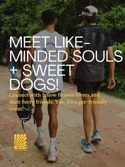 Our events are about meeting like-minded souls and their sweet dogs. The Sunrise Social Club is a pet-friendly wellness party where everyone is welcome.